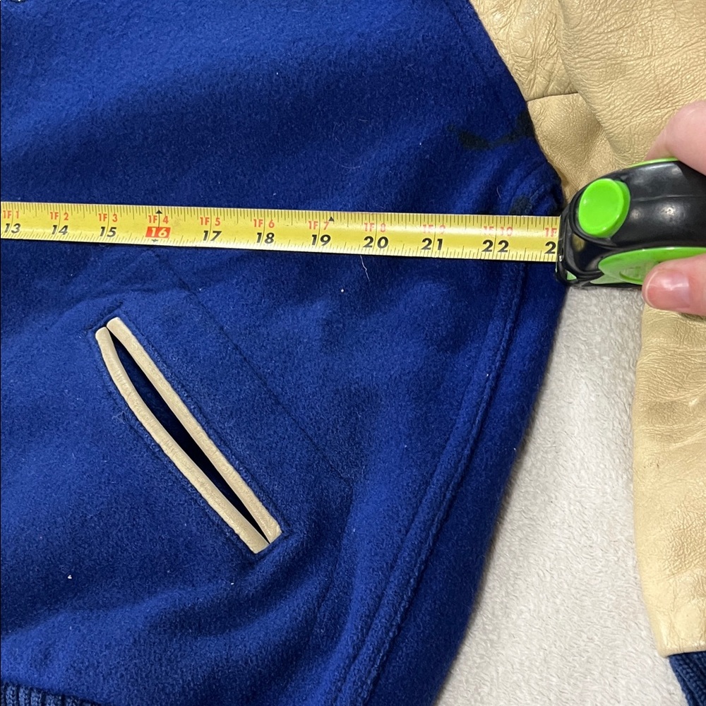 Vintage ‘60’s Men's Blue and Cream Varsity Jacket Sz M - Picture 7 of 8